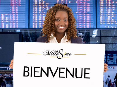 Millesime - Reception from aeroport